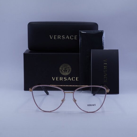 Versace VE1296 1515 Cat Eye Eyeglasses – Pastel Rose 55mm - Picture 2 of 7